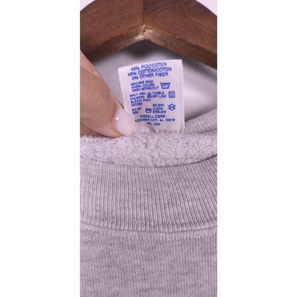 Vintage Jerzees “BOSS Technologies”Light Gray Sweatshirt Made in USA Size XL 46 - Picture 7 of 11